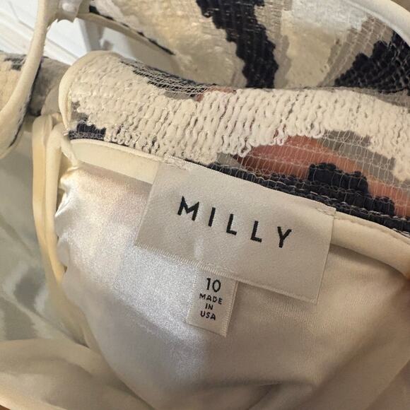 Revolve Milly Blue And White Textured‎ Dress Size 10 - Picture 9 of 11